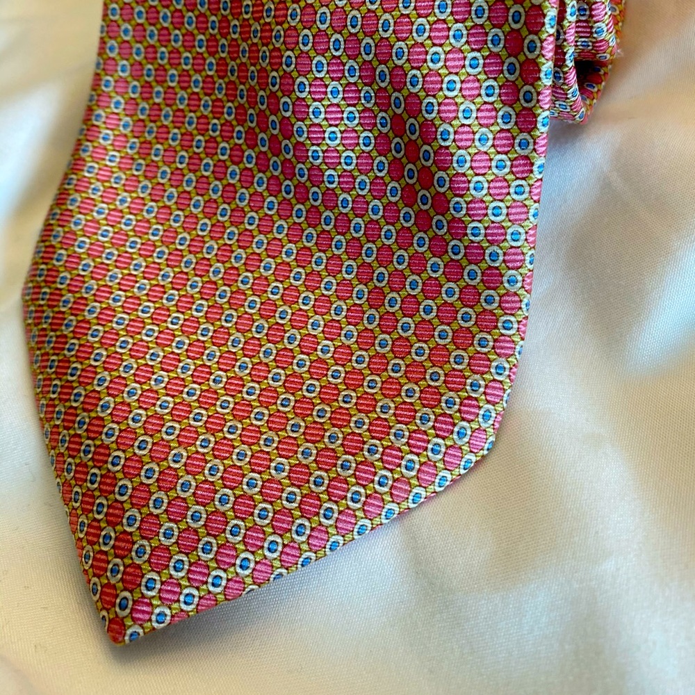 Men’s Pink & Light Blue Pattern Tie